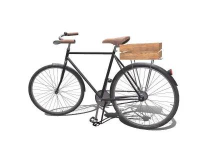 Old Bicycle Low-poly PBR Low-poly 3D model