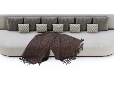 Stefa straight lounge restaurant sofa SC55 by Bpoint Design  3D model