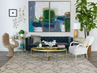 Living room Minimalism 3D model