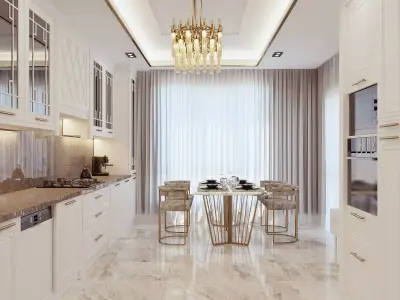 Kitchen Interior Scene 3D model buy