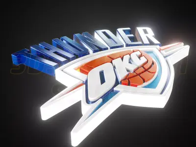 Oklahoma City Thunder logo - Cinematic - 3D print 3D model