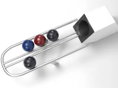 Bowling machine Low-poly 3D model