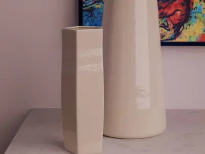 Set de vasijas de ceramica  3D model