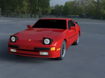 Porsche 944 new HDRI 3D model