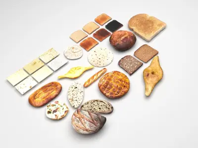 Breads Collection 3D model