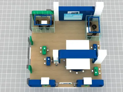 Modern Design Fair Stand 3D model