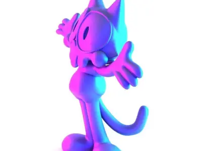 Felix the Cat toy 3D print model