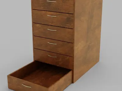 cabinet furniture Low-poly 3D model