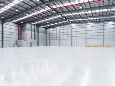 Industrial Warehouse Interior 13 Low-poly 3D model