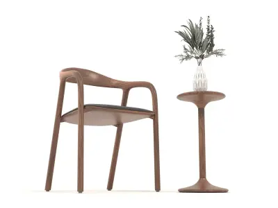 Modern Coffee Table and Chair 5 3D model