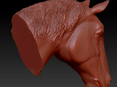 Horse head 3D model