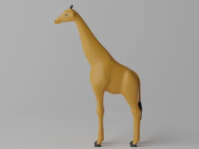 Cartoon Cute Giraffe 3D model