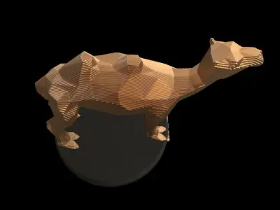 Parametric Camel Low-poly 3D model