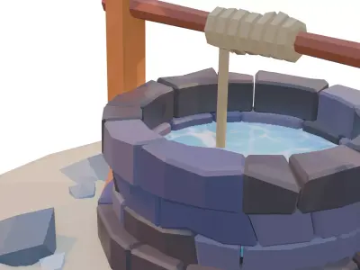 water well Free low-poly 3D model purchase