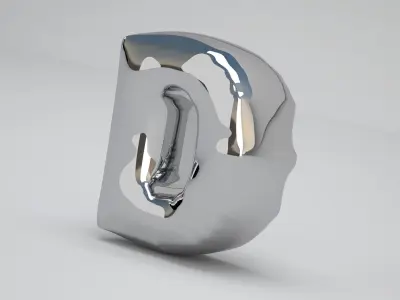 D Balloon Silver 3D model