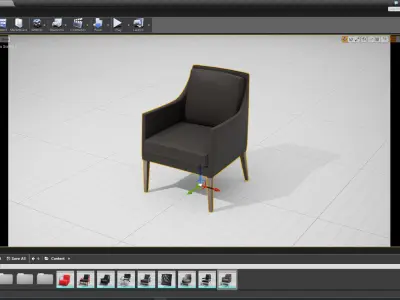 Flexform Pat Chair UE4 Low-poly 3D model