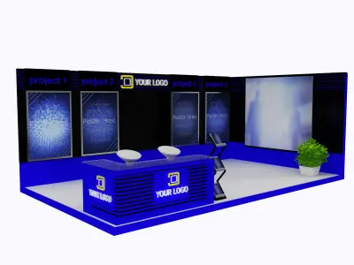 Booth Exhibition Stand a419d 3D model