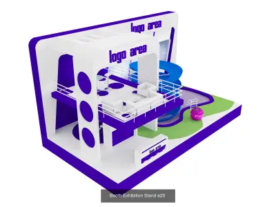 Booth Exhibition Stand G12 3D Model Collection