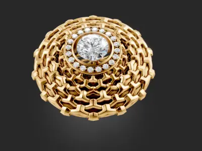 Weave Diamond Earrings 3D print model