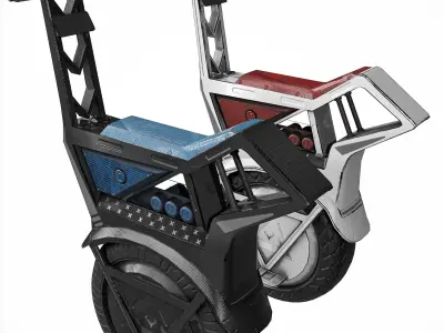 Sci Fi Electric Scooter Low-poly 3D model