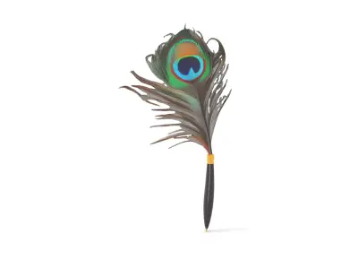 Elegant Peacock Quill Pen model pack Low-poly 3D model