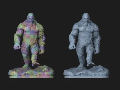 6ft Sasquatch Split Into 323 Pieces  3D print model