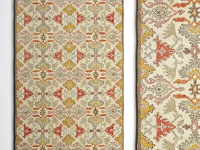 Delphine Wool Rugs 3D model