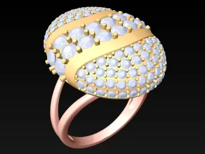 Diamond Ring - Womens Rings - GN231 3D print model