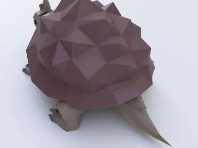  Old turtle 3d model  Low-poly 3D model
