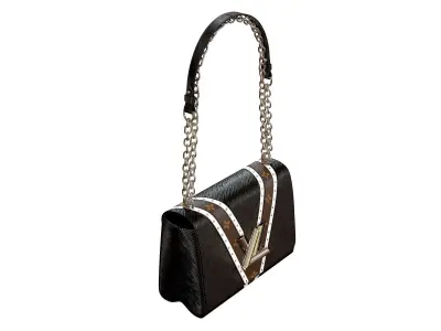 Louis Vuitton Bag Twist Epi Black with studs 3D model