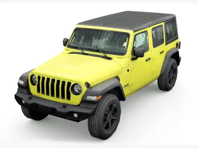 Jeep Wrangler 2023 Low-poly 3D model