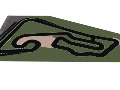 Karting track 3D model