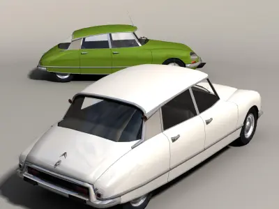 Citroen DS Low-poly 3D model