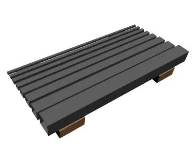 049in Wall Square Ornamental Tube 3D model