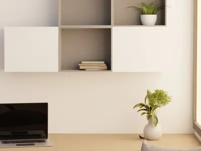 Bedroom isometric interior  3D model