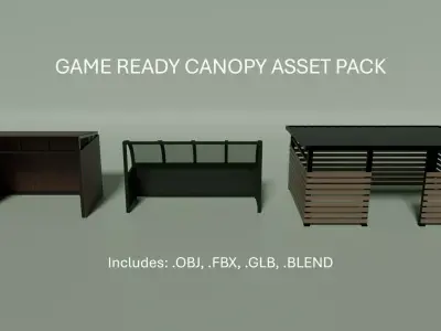 GAME READY CANOPY ASSET PACK Free low-poly 3D model