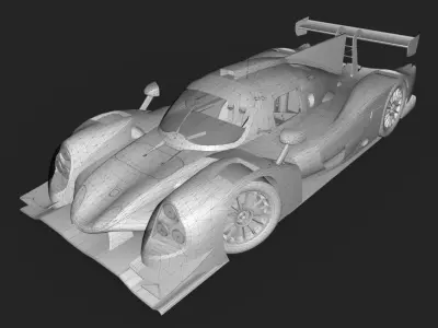 Norma M30 and Ligier JSP3 ELMS cars Low-poly 3D model