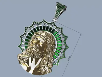 Christ Crown Pendant - Colgante Cristo Corona 3D print model