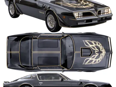 Pontiac Firebird Trans Am 1977 T-Top 3D model