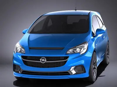 Opel Corsa OPC 2017 VRAY 3D model