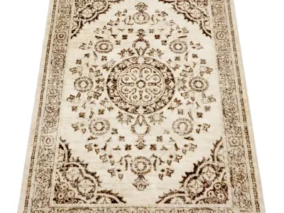 Carpet rug with ornate design 3D model