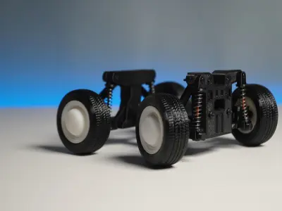 3D printed cute toy car  with suspension 3D print model