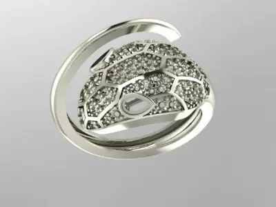 Snake jewelry ring 3D print model 3D print model