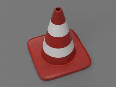 Barriers 1 traffic cone 3D model