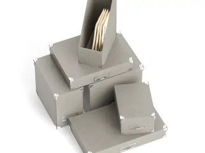 Grey Boxes 3D model