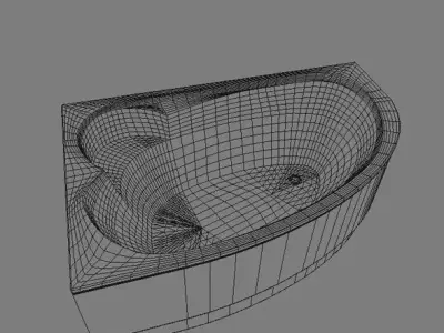 Acrylic Corner Bathtub 3D model