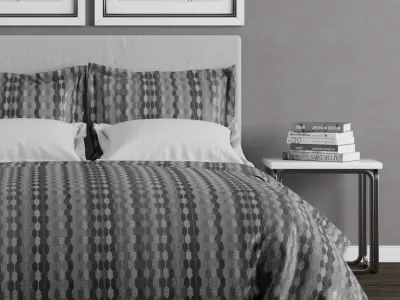 Bedroom set 6 modern with decor 3D model