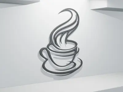 Kitchen Wall Decoration - Coffee Cup 3D model