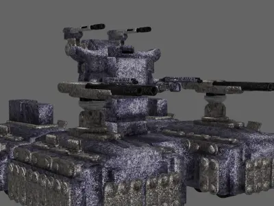 12meter class Ultraheavy weight assault tank robot Free low-poly 3D model