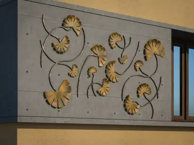 flower mural 3D model